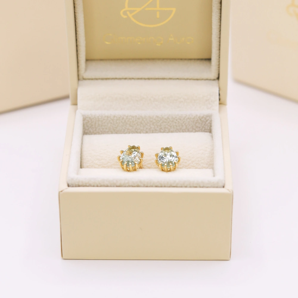 Green Amethyst Earrings - Clear Grace